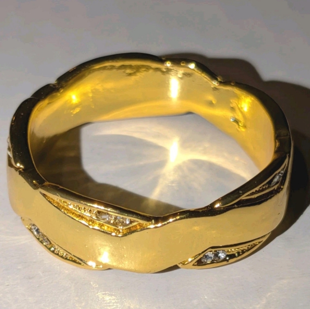 Elegant Men's Gold Plated Ring Sz 13